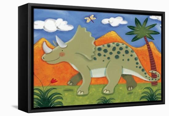 Timmy the Triceratops-Sophie Harding-Framed Stretched Canvas