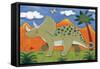 Timmy the Triceratops-Sophie Harding-Framed Stretched Canvas