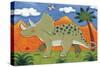 Timmy the Triceratops-Sophie Harding-Stretched Canvas
