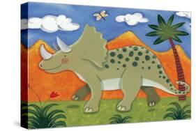 Timmy the Triceratops-Sophie Harding-Stretched Canvas