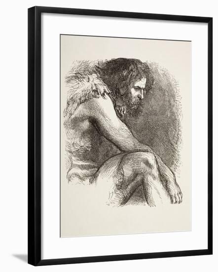 Timon in His Cave in Timon of Athens, from 'The Illustrated Library Shakespeare', Published…-null-Framed Giclee Print