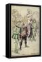 Timon of Athens by William Shakespeare-Arthur Rackham-Framed Stretched Canvas