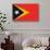 Timor-Leste Flag Design with Wood Patterning - Flags of the World Series-Philippe Hugonnard-Art Print displayed on a wall