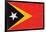 Timor-Leste Flag Design with Wood Patterning - Flags of the World Series-Philippe Hugonnard-Framed Art Print