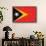 Timor-Leste Flag Design with Wood Patterning - Flags of the World Series-Philippe Hugonnard-Framed Stretched Canvas displayed on a wall