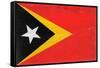 Timor-Leste Flag Design with Wood Patterning - Flags of the World Series-Philippe Hugonnard-Framed Stretched Canvas