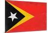 Timor-Leste Flag Design with Wood Patterning - Flags of the World Series-Philippe Hugonnard-Mounted Art Print