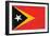 Timor-Leste Flag Design with Wood Patterning - Flags of the World Series-Philippe Hugonnard-Framed Art Print