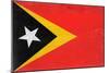 Timor-Leste Flag Design with Wood Patterning - Flags of the World Series-Philippe Hugonnard-Mounted Art Print