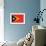 Timor-Leste Flag Design with Wood Patterning - Flags of the World Series-Philippe Hugonnard-Framed Premium Giclee Print displayed on a wall