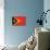 Timor-Leste Flag Design with Wood Patterning - Flags of the World Series-Philippe Hugonnard-Mounted Premium Giclee Print displayed on a wall