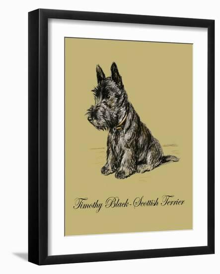 Timothy Black-Scottish Terrier-Lucy Dawson-Framed Art Print