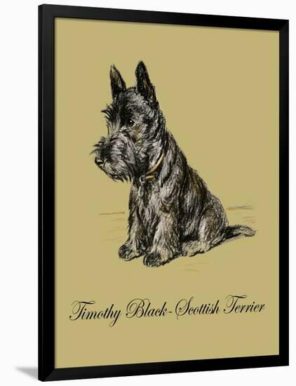 Timothy Black-Scottish Terrier-Lucy Dawson-Framed Art Print