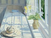 Irises and Sleeping Cat, 1990-Timothy Easton-Giclee Print