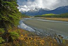 Ram Range Towers over the Saskatchewan River, Canadian Rockies, Canada-Timothy Herpel-Photographic Print