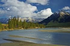 Ram Range Towers over the Saskatchewan River, Canadian Rockies, Canada-Timothy Herpel-Photographic Print