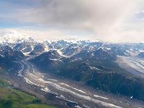 Aerial View of the Ruth Glacier and the Alaska Range on a Sightseeing Flight from Talkeetna, Alaska-Timothy Mulholland-Framed Photographic Print