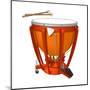 Timpani or Kettledrum and Drumsticks, Percussion, Musical Instrument-Encyclopaedia Britannica-Mounted Poster