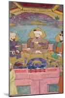 Timur, Babur and Humayan Enthroned Together, from the Large Clive Album, from a C17th Original-null-Mounted Giclee Print