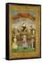 Timur Handing the Imperial Crown to Babur, India-Govardhan-Framed Stretched Canvas