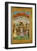 Timur Handing the Imperial Crown to Babur, India-Govardhan-Framed Premium Giclee Print