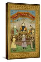 Timur Handing the Imperial Crown to Babur, India-Govardhan-Stretched Canvas