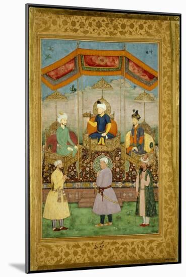 Timur Handing the Imperial Crown to Babur, India-Govardhan-Mounted Giclee Print