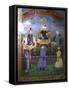 Timur hands his crown to Babur Mughal, c1630-Unknown-Framed Stretched Canvas