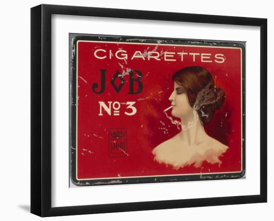 Tin for 100 'Job No. 3' Cigarettes, c.1910-null-Framed Giclee Print