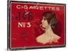 Tin for 100 'Job No. 3' Cigarettes, c.1910-null-Stretched Canvas