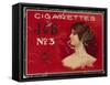 Tin for 100 'Job No. 3' Cigarettes, c.1910-null-Framed Stretched Canvas