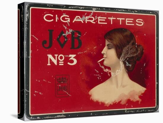 Tin for 100 'Job No. 3' Cigarettes, c.1910-null-Stretched Canvas