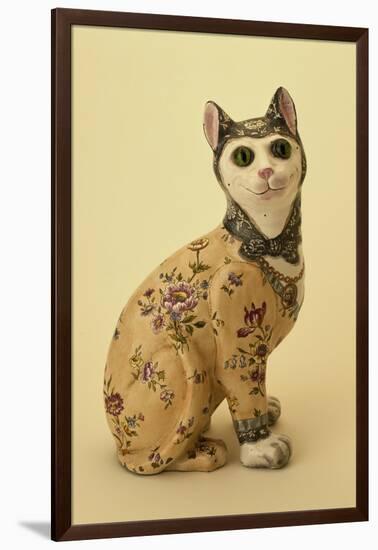 Tin-Glazed Earthenware Figure of a Cat-Émile Gallé-Framed Giclee Print