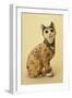 Tin-Glazed Earthenware Figure of a Cat-Émile Gallé-Framed Giclee Print