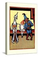 Tin Man, Dorothy and Scarecrow-John R. Neill-Stretched Canvas