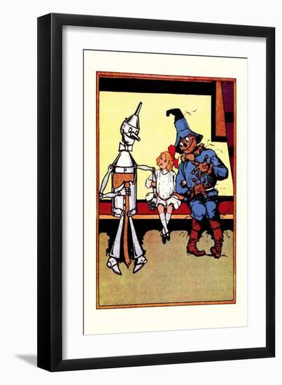 Tin Man, Dorothy and Scarecrow-John R. Neill-Framed Art Print