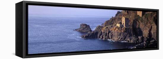 Tin Mines at the Coast, Botallack Mine, Cornwall, England-null-Framed Stretched Canvas