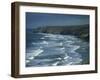 Tin Mining Chimneys and Ocean Surf, Porthtowan, Cornwall, England, United Kingdom, Europe-Dominic Harcourt-webster-Framed Photographic Print