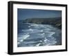 Tin Mining Chimneys and Ocean Surf, Porthtowan, Cornwall, England, United Kingdom, Europe-Dominic Harcourt-webster-Framed Photographic Print