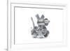 Tin Robot Dog On White Background-picturepartners-Framed Art Print