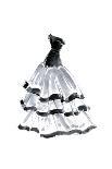 Black Dress with Flair-Tina Amico-Mounted Art Print