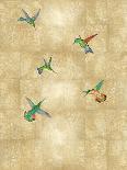 Hummingbirds on Gold III-Tina Blakely-Art Print