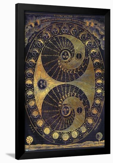 Tina Lavoie - Golden Elements Of The Moon Astronomy Chart-Trends International-Framed Poster