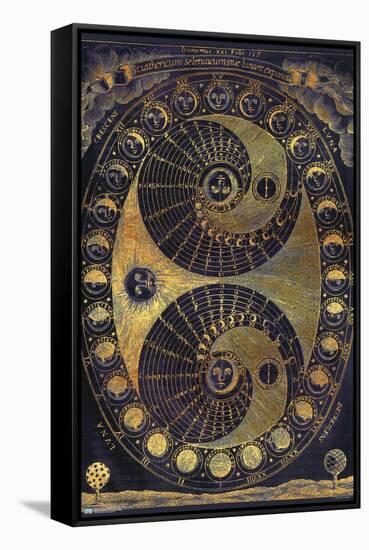 Tina Lavoie - Golden Elements Of The Moon Astronomy Chart-Trends International-Framed Stretched Canvas