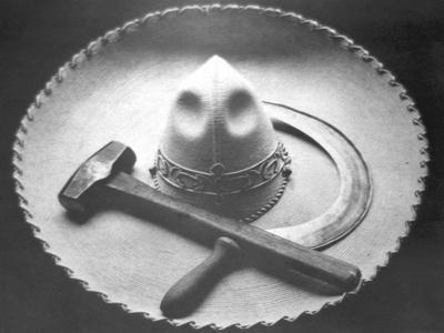Mexican Revolution: Sombrero with Hammer and Sickle, Mexico City, 1927