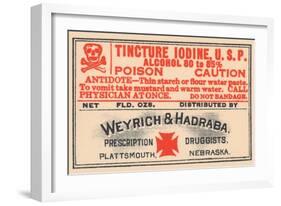 Tincture Iodine U.S.P.-null-Framed Art Print