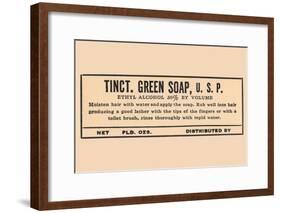 Tincture of Green Soap-null-Framed Art Print