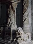 Charity and Twisted Column, Detail of Tomb of Catherine of Austria, 1323 Ca-Tino da Camaino-Stretched Canvas