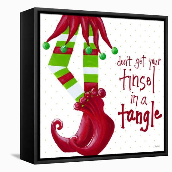 Tinsel In A Tangle on Dots-Gina Ritter-Framed Stretched Canvas