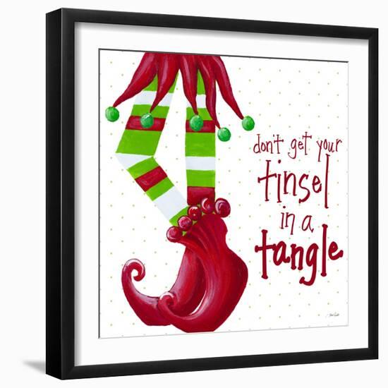 Tinsel In A Tangle on Dots-Gina Ritter-Framed Art Print